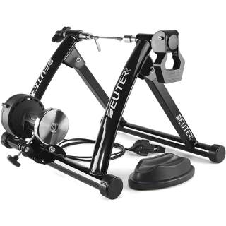Bike Trainer, Magnetic Bicycle Stationary Stand for Indoor Exercise Riding, 26-29" & 700C Wheels, Quick Release Skewer