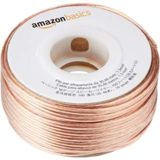 Amazon Basics 16-Gauge Speaker Wire Cable, 80+ Feet, Bronze